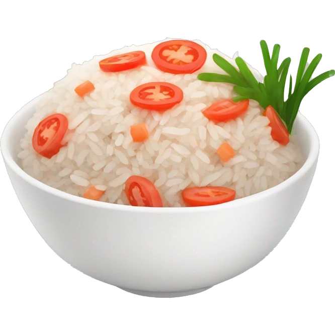 rice with tomato and surimi emoji