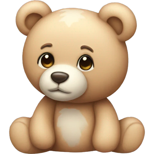 Pastel teddy bear  emoji