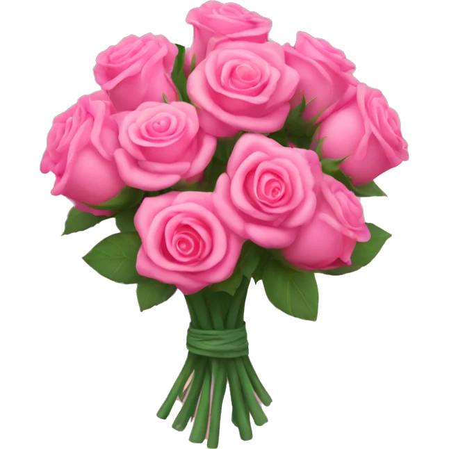 Pink bouquet of roses emoji
