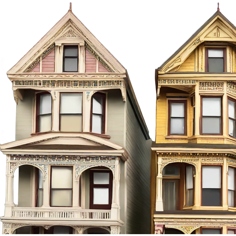 Painted ladies San Francisco emoji