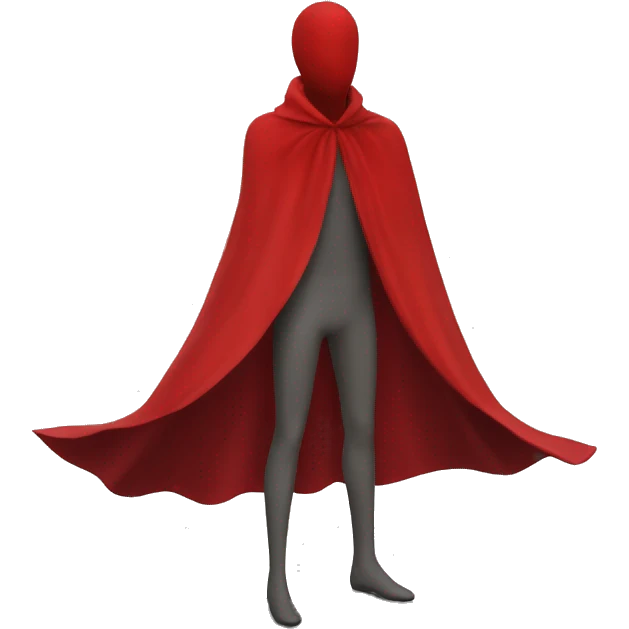 faceless mannequin flapping red cape emoji
