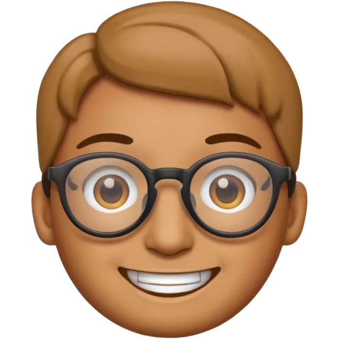 An emoji head with glasses based on the provided photo, variation 8. emoji