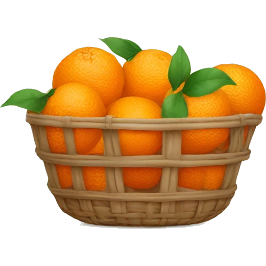 Orange in basket  emoji