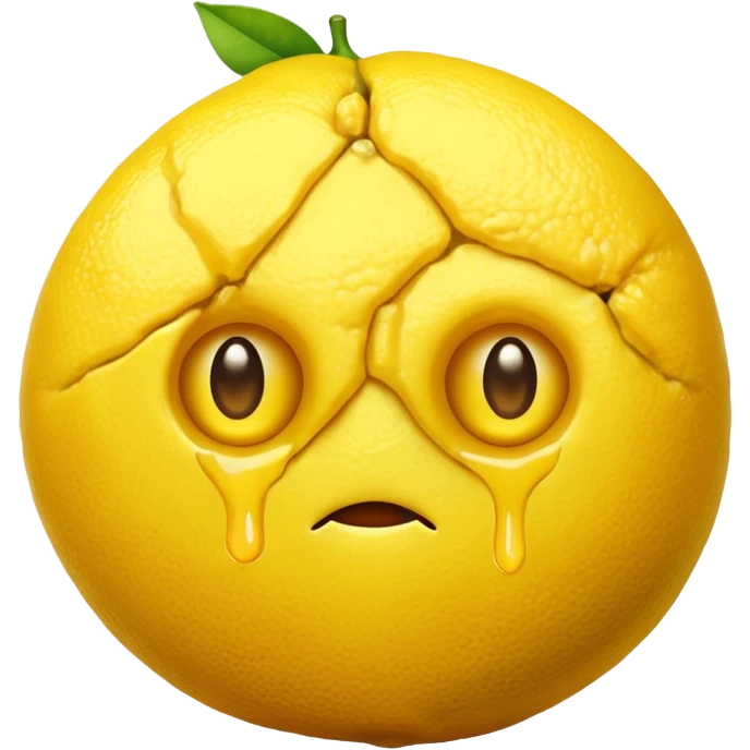 The leftovers of a lemon after squeezing it emoji