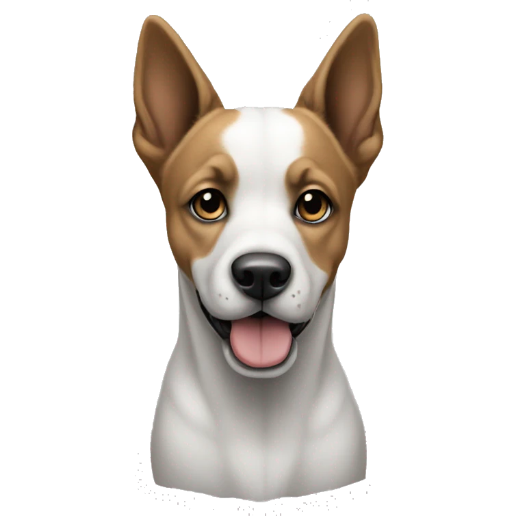 Perro blanco y negro grande. emoji