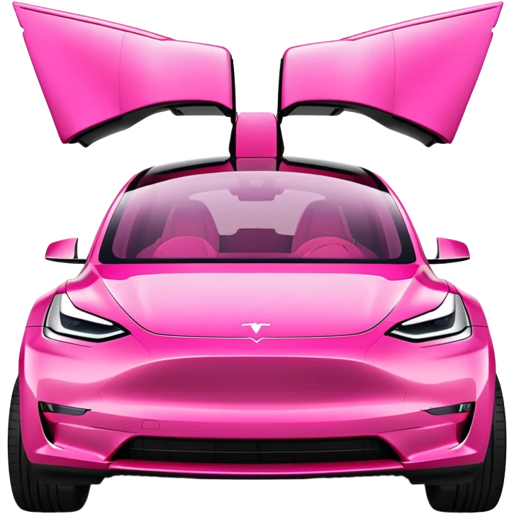 metallic pink tesla model y emoji