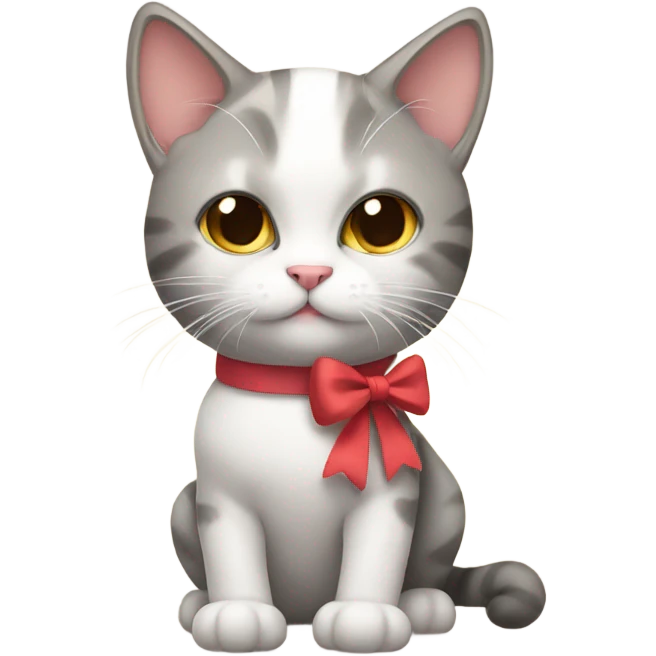 cat with a  boww  emoji