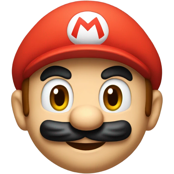 Super mario face red emoji
