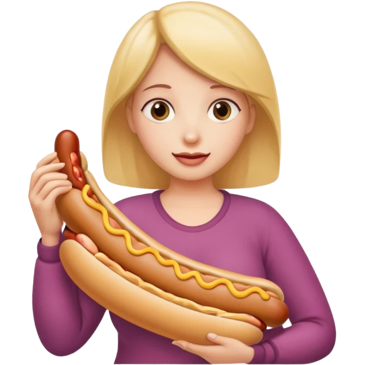 Big round boobs and hotdog emoji