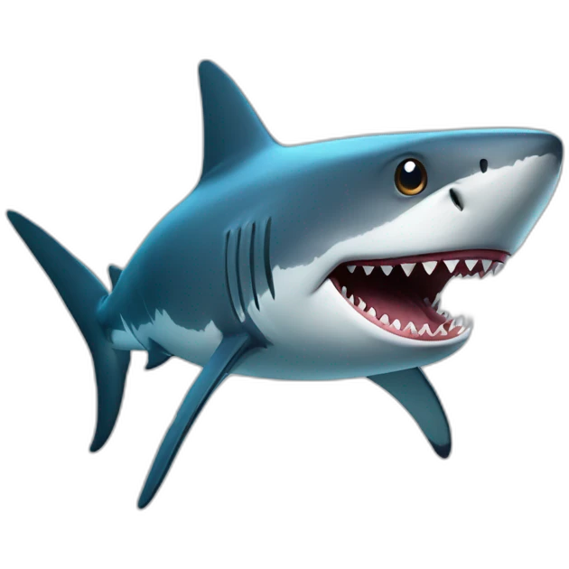 Chat sur requin emoji