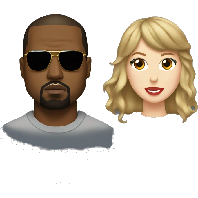 Kanye west and Taylor swift  emoji