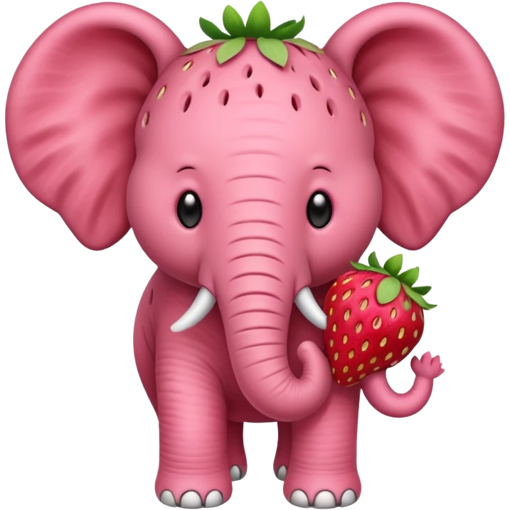 Elefante de fresa emoji