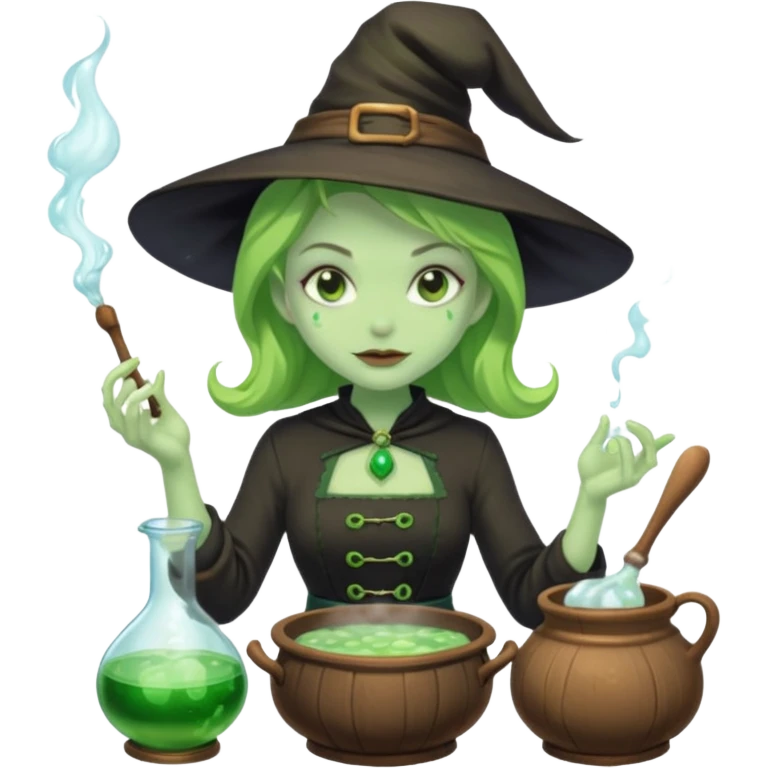 green witch cooking potion emoji