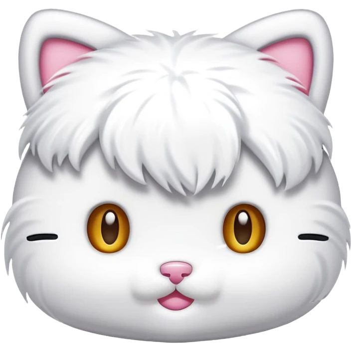No fur white Hello kitty emoji