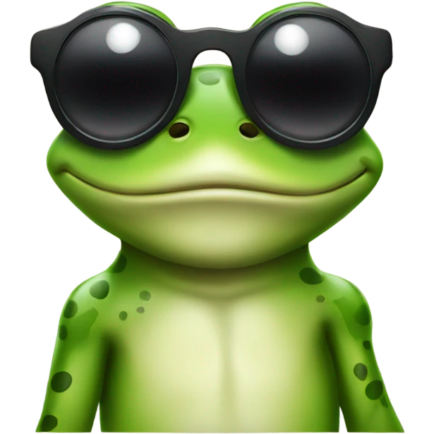 Frog with shades on  emoji