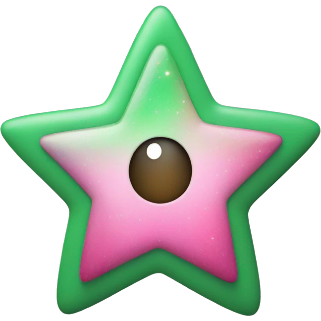star, green, universe, pink emoji