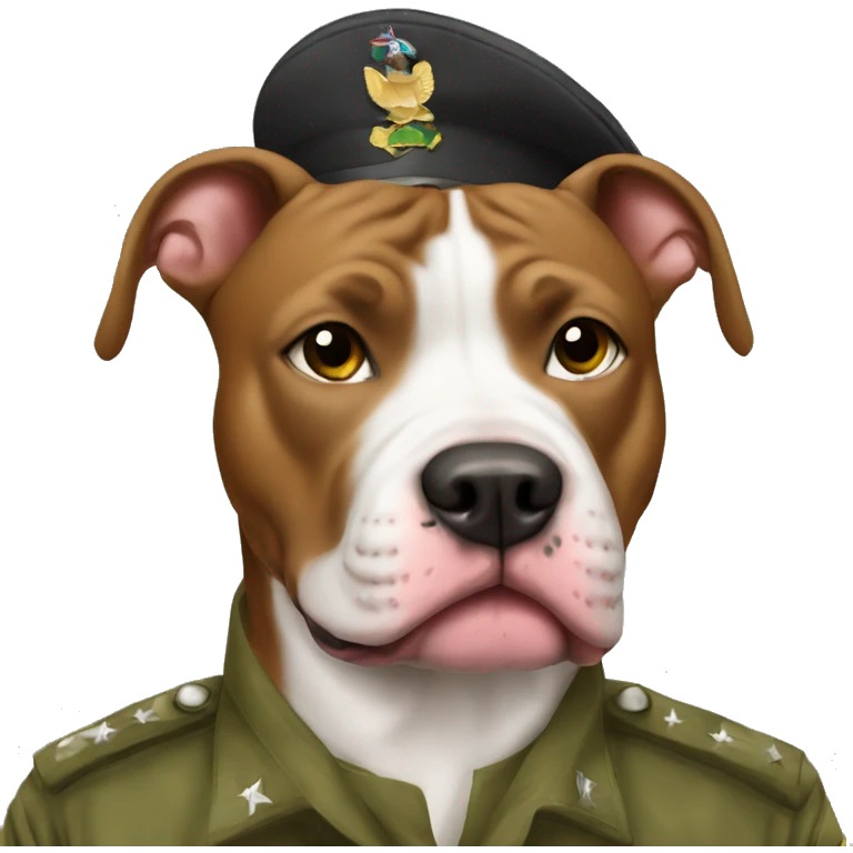 pitbull in the army emoji
