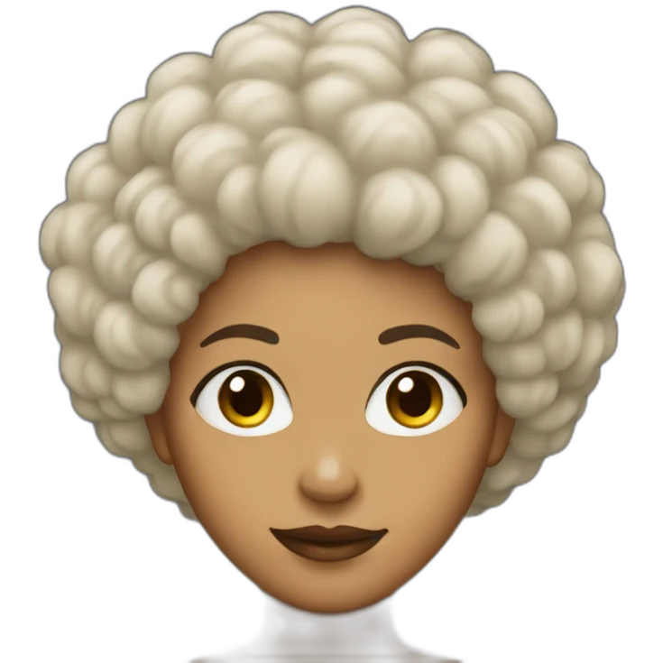 Woman with afro emoji