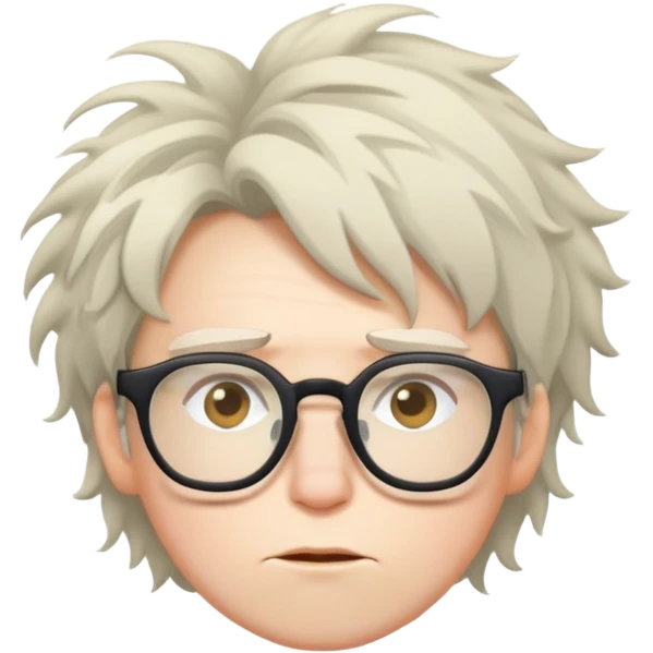 Lazy person with glasses emoji