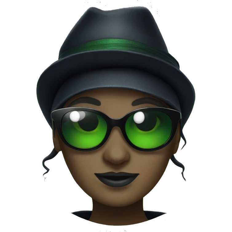 Elphaba from wicked wearing sunglasses emoji
