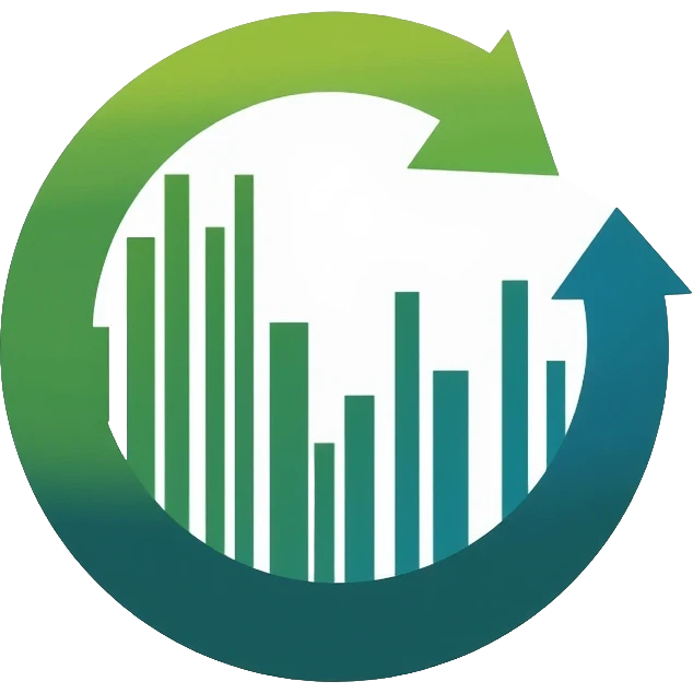 Minimalist circular logo with a stylized barcode morphing into a globe, with company name "EthicScope" elegantly incorporated into the design. Clean greens and blues with neutral tones. Professional tech-forward design. emoji