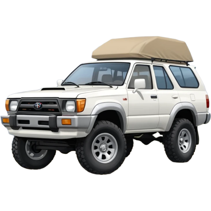 White 1987 toyota 1st gen 4Runner with the removable top style body emoji