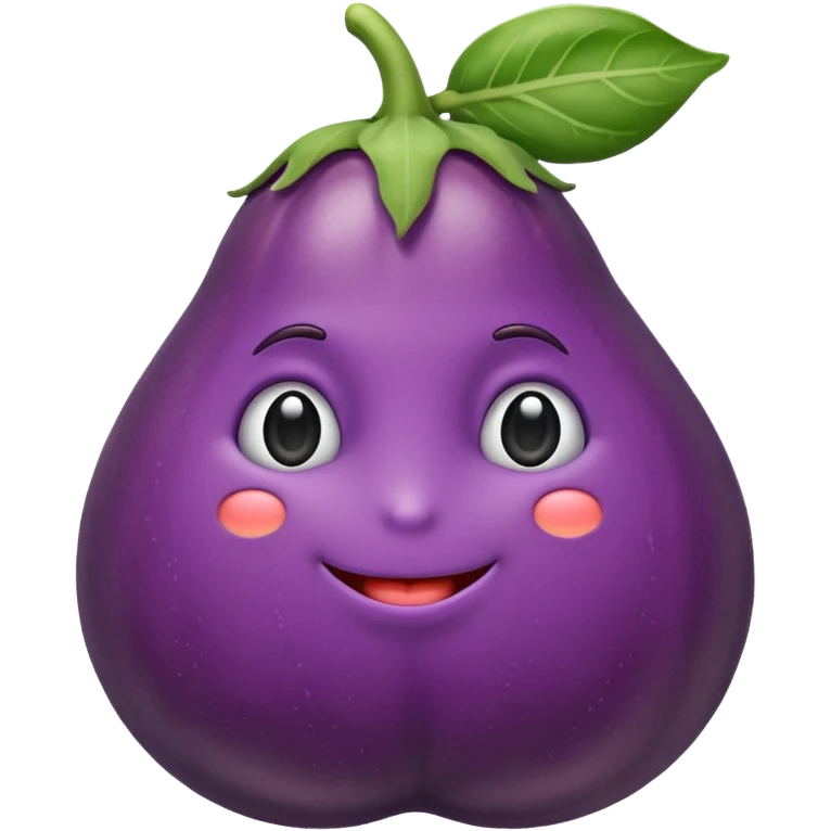 Eggplant sit in peach emoji