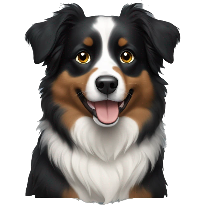 Small black australian shepherd dog emoji