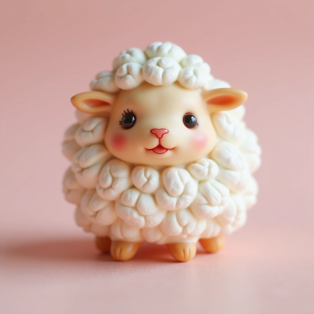 realistic candy shaped like a cute sheep, photorealistic style emoji