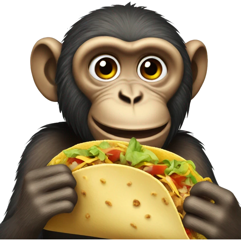 Monkey eating taco emoji