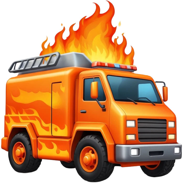 Cyber truck on fire emoji