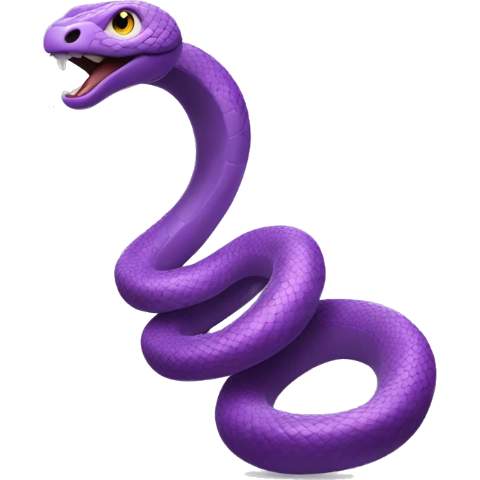 A purple snake dancing enthusiastically, energetic and lively. emoji