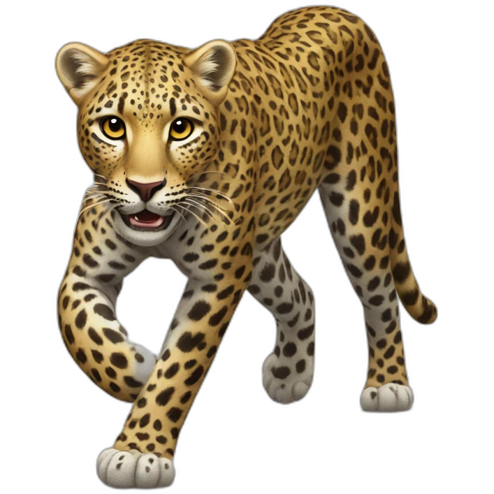 leopard run to the right emoji