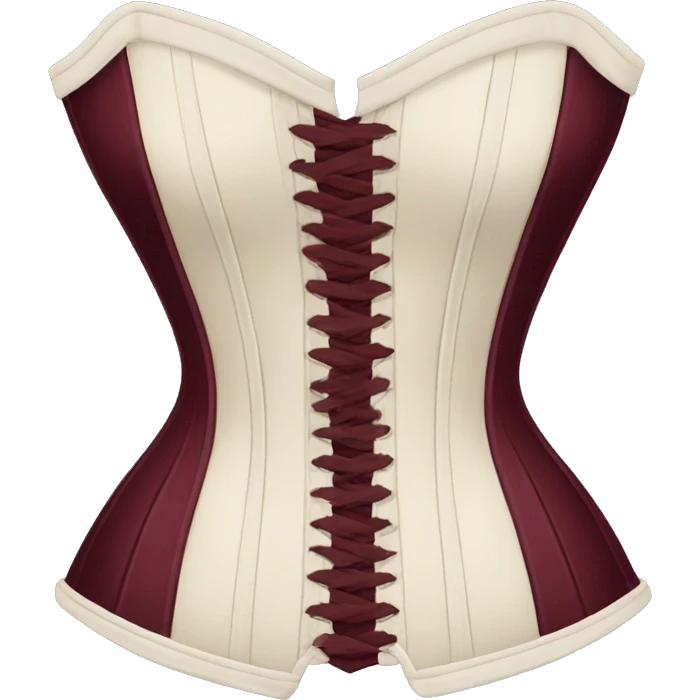 Burgundy ivory corset  emoji