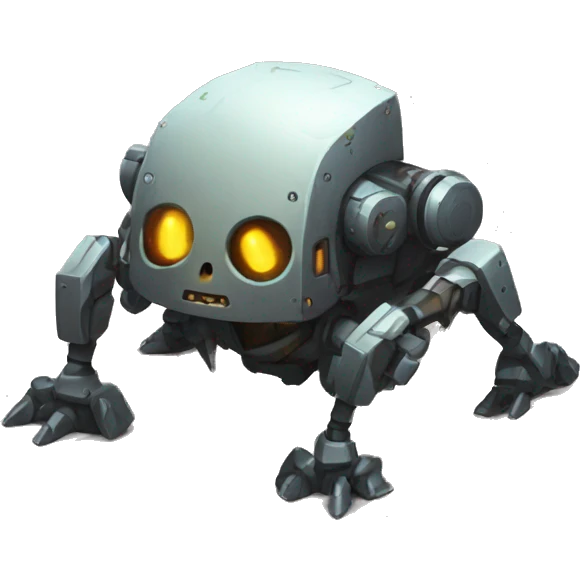 Vault bot as a ghoul crawling on the ground emoji
