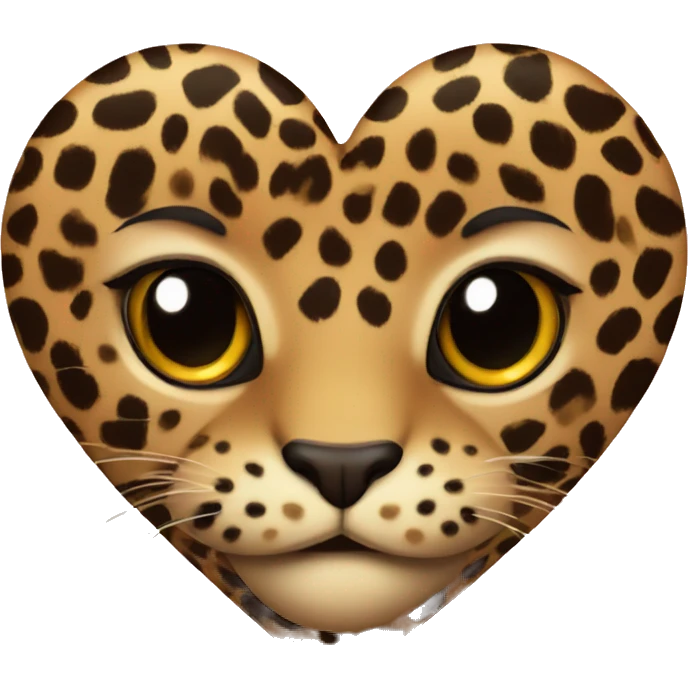 heart with leopard print in it  emoji