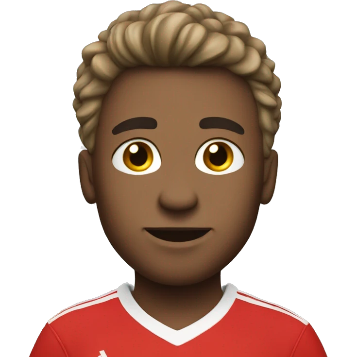 Soccer Player with red shirt  emoji