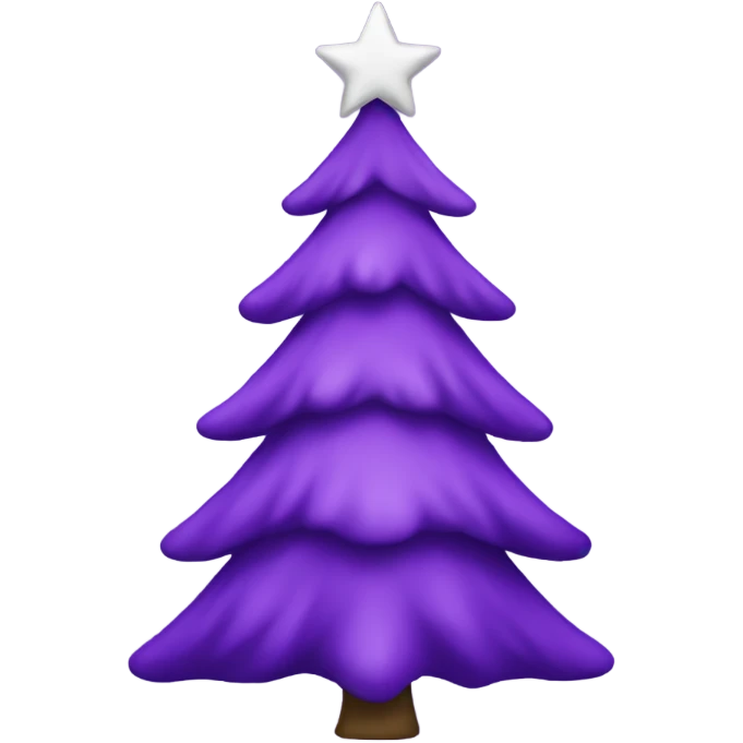 Purple Christmas tree emoji