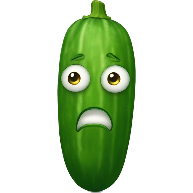 Cucumber with eyes and noise  emoji