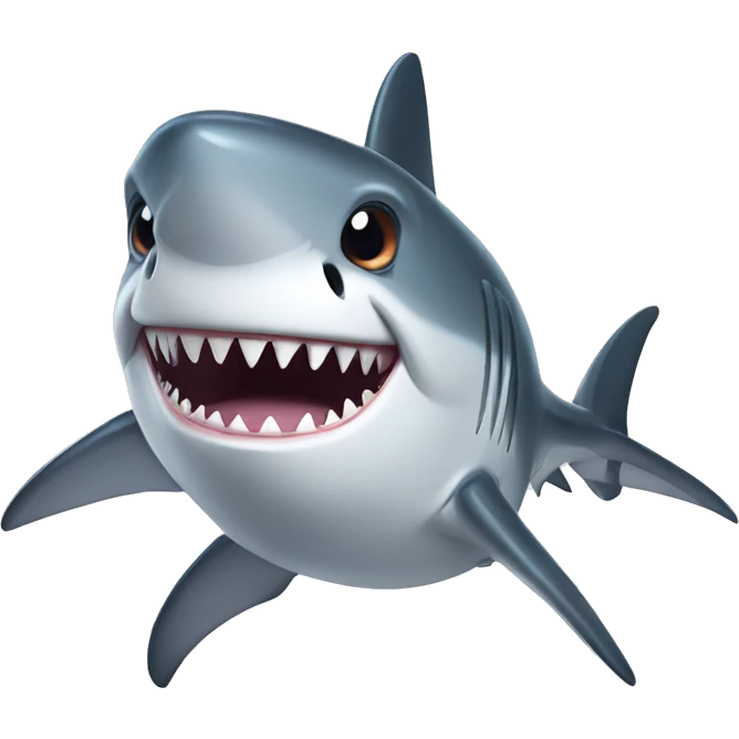 Shark with star eyes emoji