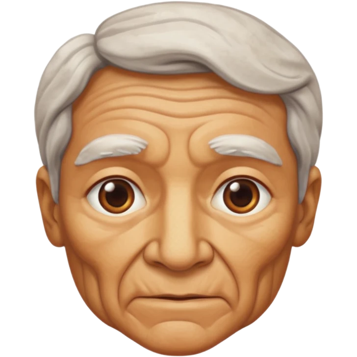 Wrinkles on a face emoji