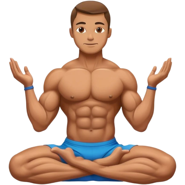 bodybuilder yoga emoji