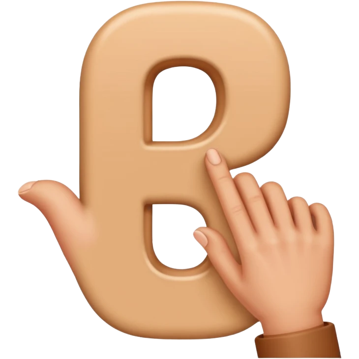 Fingers making a letter D emoji