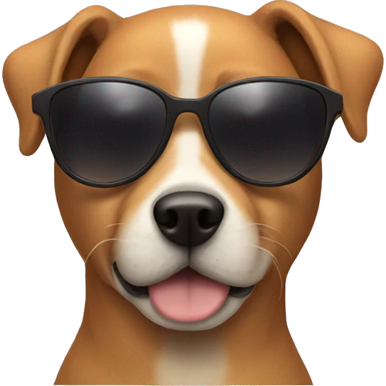 Dog with sunglasses  emoji