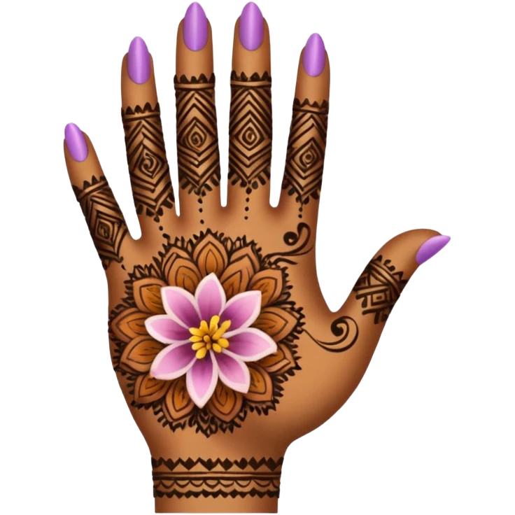 Mehndi hand emoji
