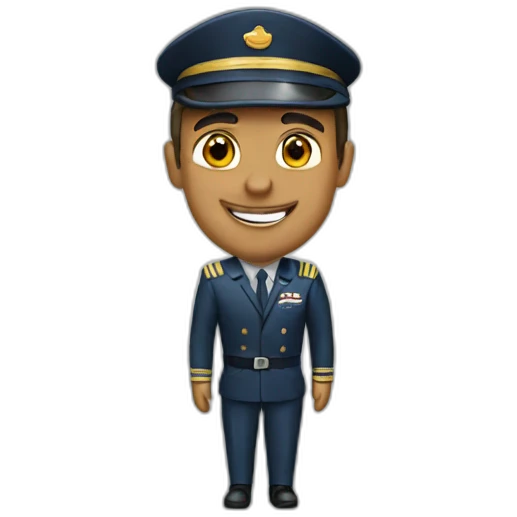 Pilot in the air emoji