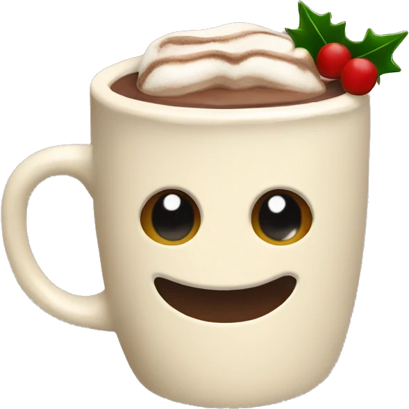 Christmas hot chocolate beige  emoji