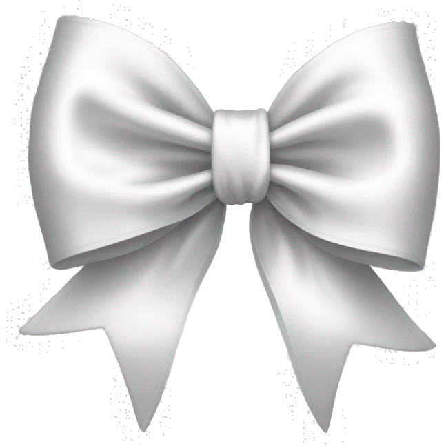 white satin bow emoji