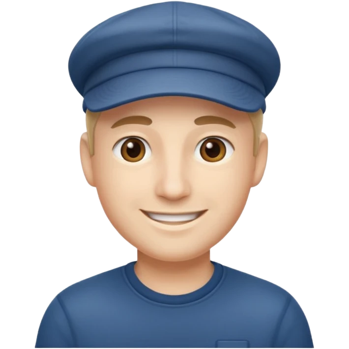 A man who look like hitler wearing cap without mustache  emoji