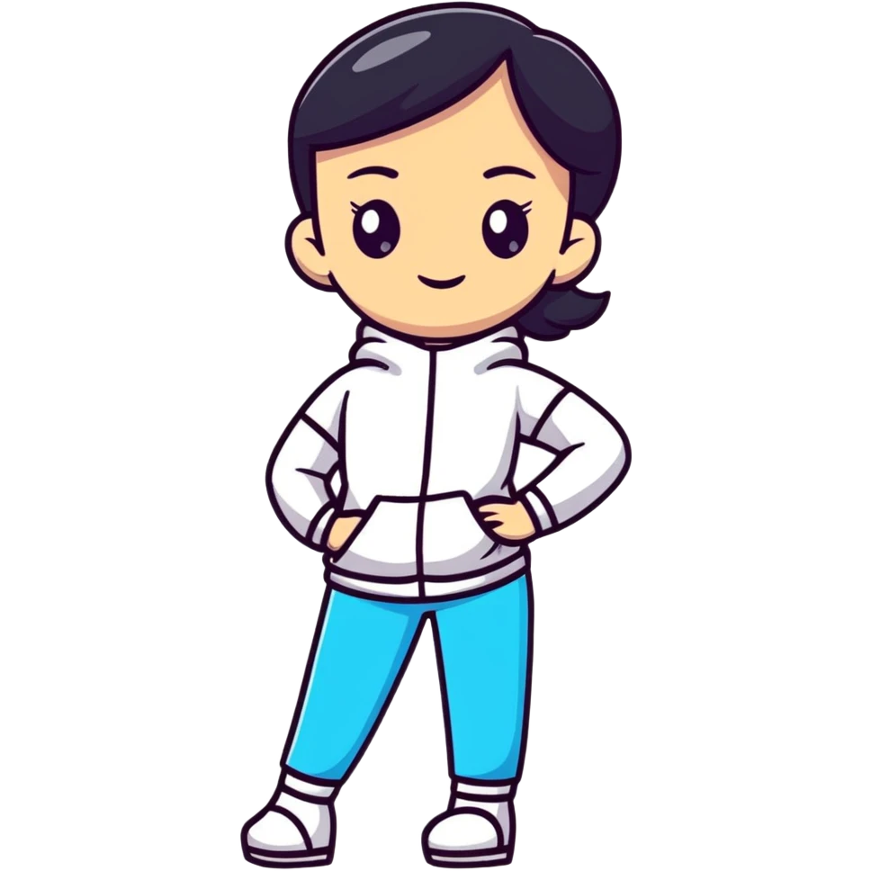 cartoon female character in a shiny fashion outfit emoji